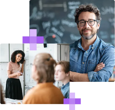 Imagen de profesores felices